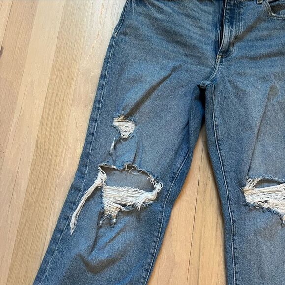 Forever 21 Distressed Blue Boyfriend Jeans - Picture 8 of 10